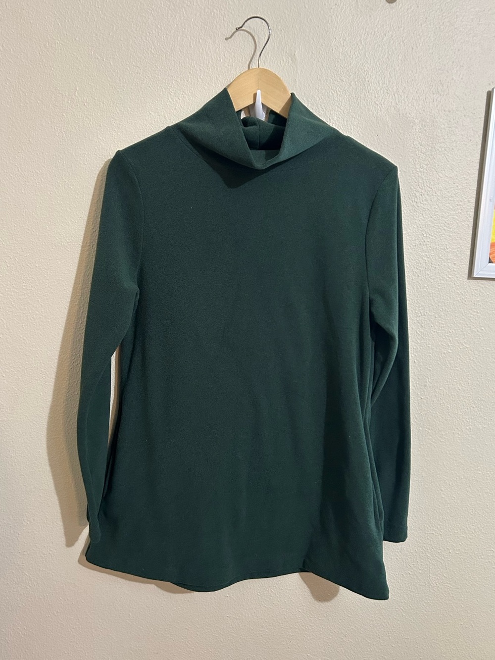 Dudley Stephens Green Women's Funnel Neck Fleece Sweater Medium